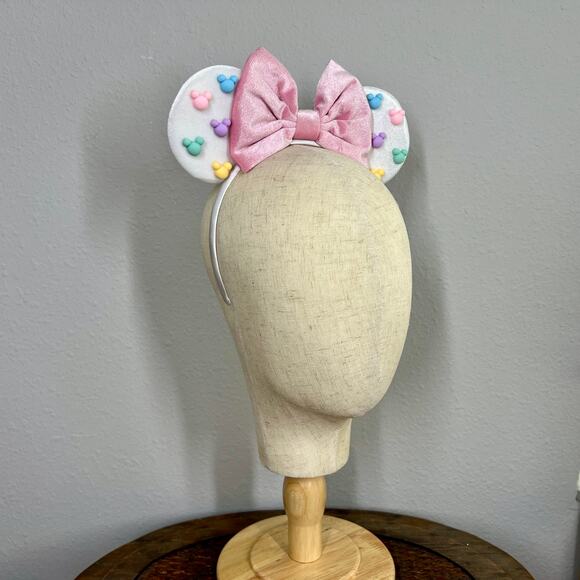 Pastel Pearl Minnie Ears | Disney-Inspired Velvet Mickey Mouse Ears Headband - Picture 5 of 5